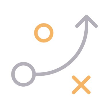 planlama vektörü renk çizgisi simgesi