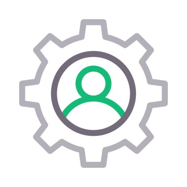 profil vektör renk çizgisi simgesi