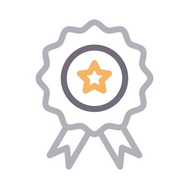 Madalya vektör renk çizgisi simgesi