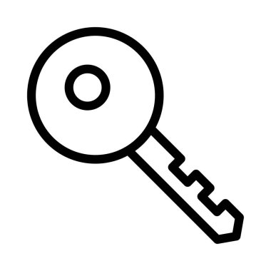 vektör ince çizgi simgesini kilitle