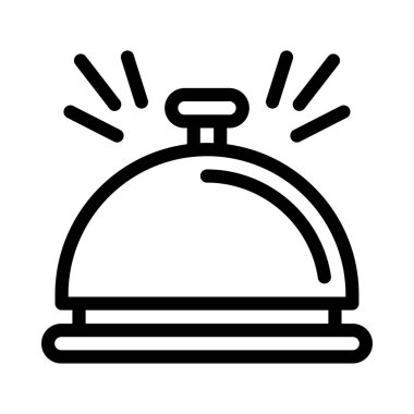 Uyarı vektörü ince çizgi simgesi