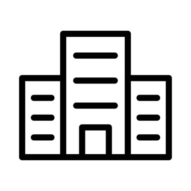 Otel vektör ince çizgi simgesi