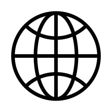 internet vektörü ince çizgi simgesi