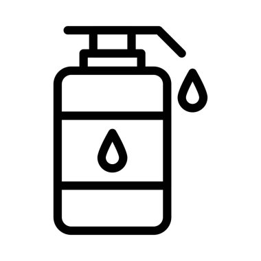 El yıkama vektörü ince çizgi simgesi