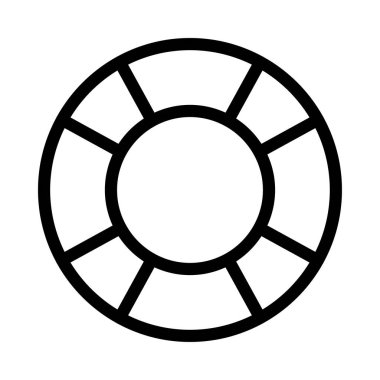 Koruma vektörü ince çizgi simgesi