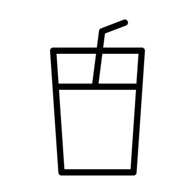 içecek vektör ince çizgi simgesi