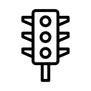 ışık vektörü ince çizgi simgesi