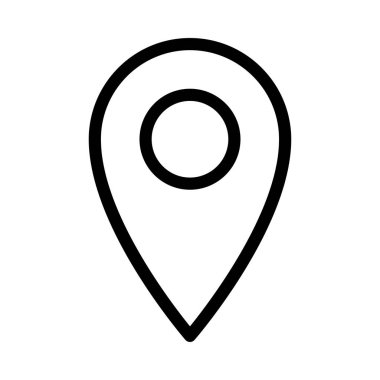 konum vektörü ince çizgi simgesi