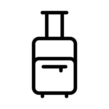 bagaj vektörü ince çizgi simgesi