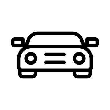 araç vektörü ince çizgi simgesi