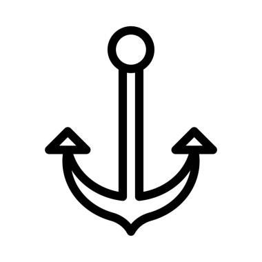 deniz vektörü ince çizgi simgesi