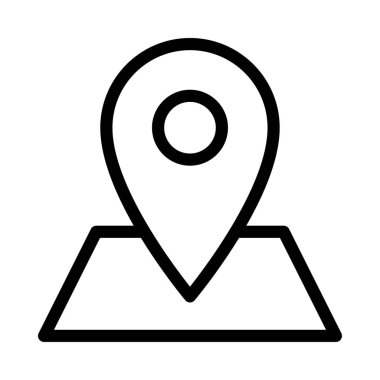 konum vektörü ince çizgi simgesi