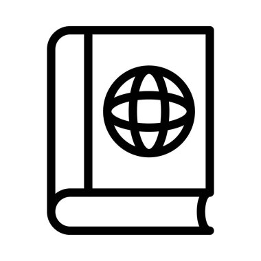 kitap vektörü ince çizgi simgesi