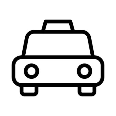 araba vektörü ince çizgi simgesi