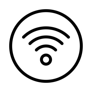 kablosuz vektör ince çizgi simgesi