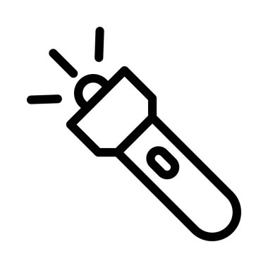 meşale vektörü ince çizgi simgesi