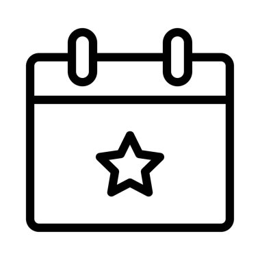 takvim vektörü ince çizgi simgesi