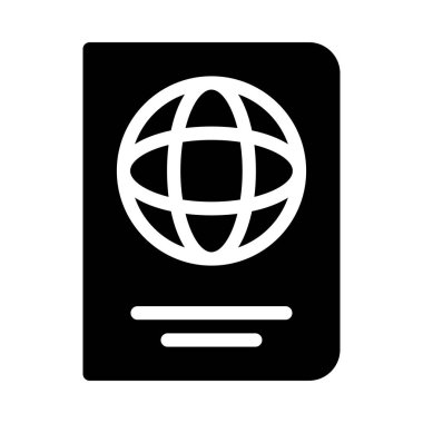 Pasaport vektörü düz simgesi