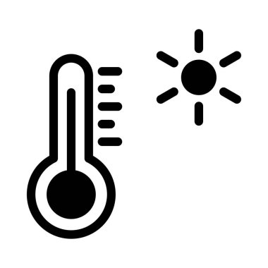 sıcaklık vektörü düz simge