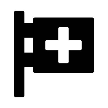 tıbbi vektör sembolü düz simge