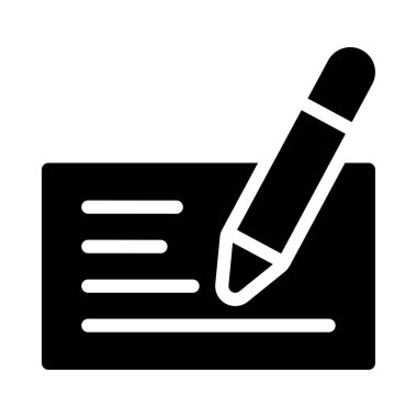 vektör glyph düz simgesi yaz