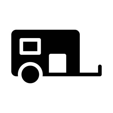 karavan vektör düz simgesi