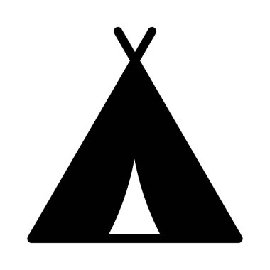 kamp vektör düz simgesi