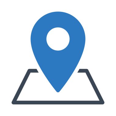 konum vektör renk simgesi