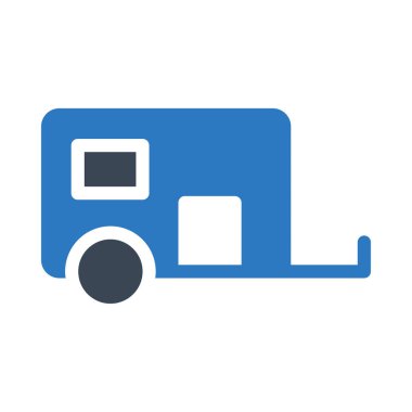 karavan vektör renk simgesi