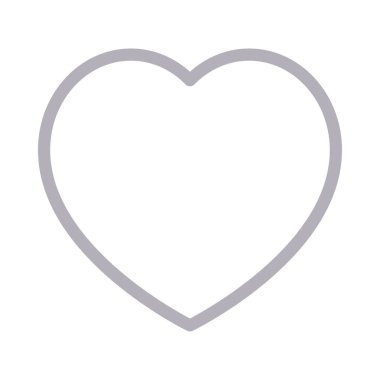 kalp vektörü renk çizgisi simgesi