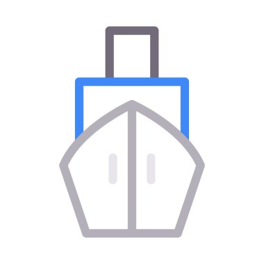 tekne vektör renk çizgisi simgesi