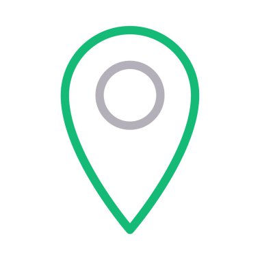 konum vektör renk çizgisi simgesi