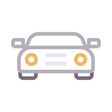 araç vektör renk çizgisi simgesi