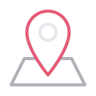 konum vektör renk çizgisi simgesi