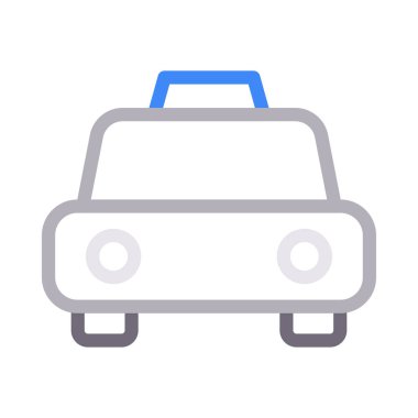 araba vektörü renk çizgisi simgesi