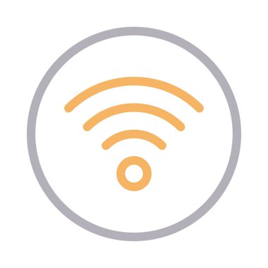 kablosuz vektör renk çizgisi simgesi