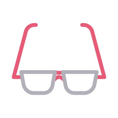 gözlük vektör renk çizgisi simgesini gizler