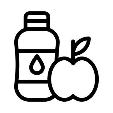 elma vektörü ince çizgi simgesi