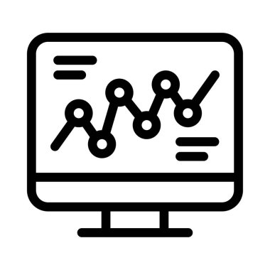 grafik vektörü ince çizgi simgesi