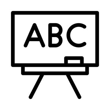 Abc vektör ince çizgi simgesi