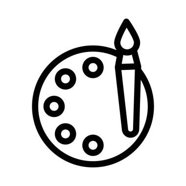 fırça vektörü ince çizgi simgesi