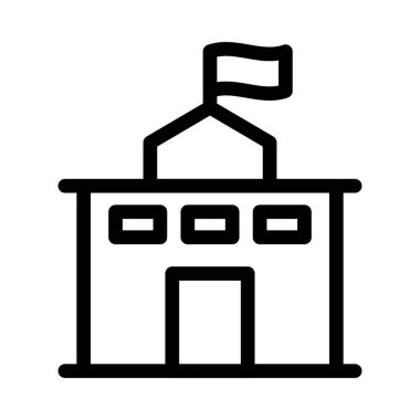 kolej vektörü ince çizgi simgesi