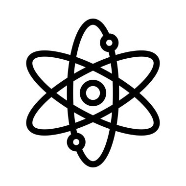 atom vektörü ince çizgi simgesi