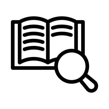 Arama vektörü ince çizgi simgesi