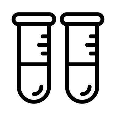 test vektörü ince çizgi simgesi