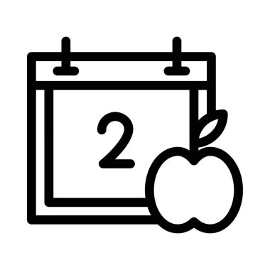 tarih vektörü ince çizgi simgesi