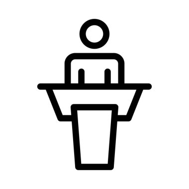 konuşma vektörü ince çizgi simgesi