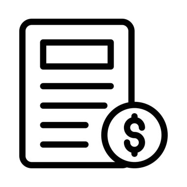 belge vektörü ince çizgi simgesi