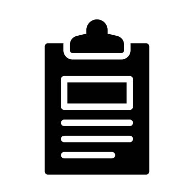 belge vektörü giyph düz simgesi