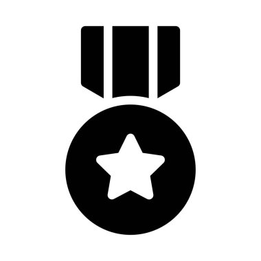 ödül vektörü giyph düz simge